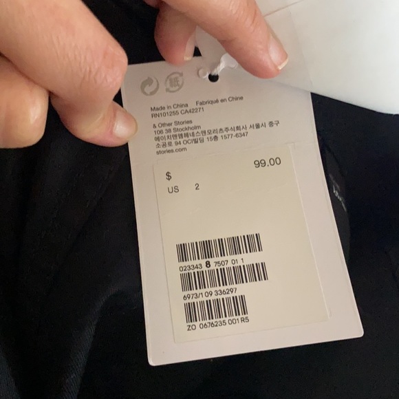 NWT & Other Stories Cropped Twill Workwear Pants - Picture 9 of 10